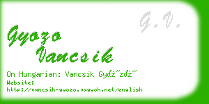 gyozo vancsik business card